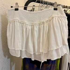 Hollister White Smocked Skirt